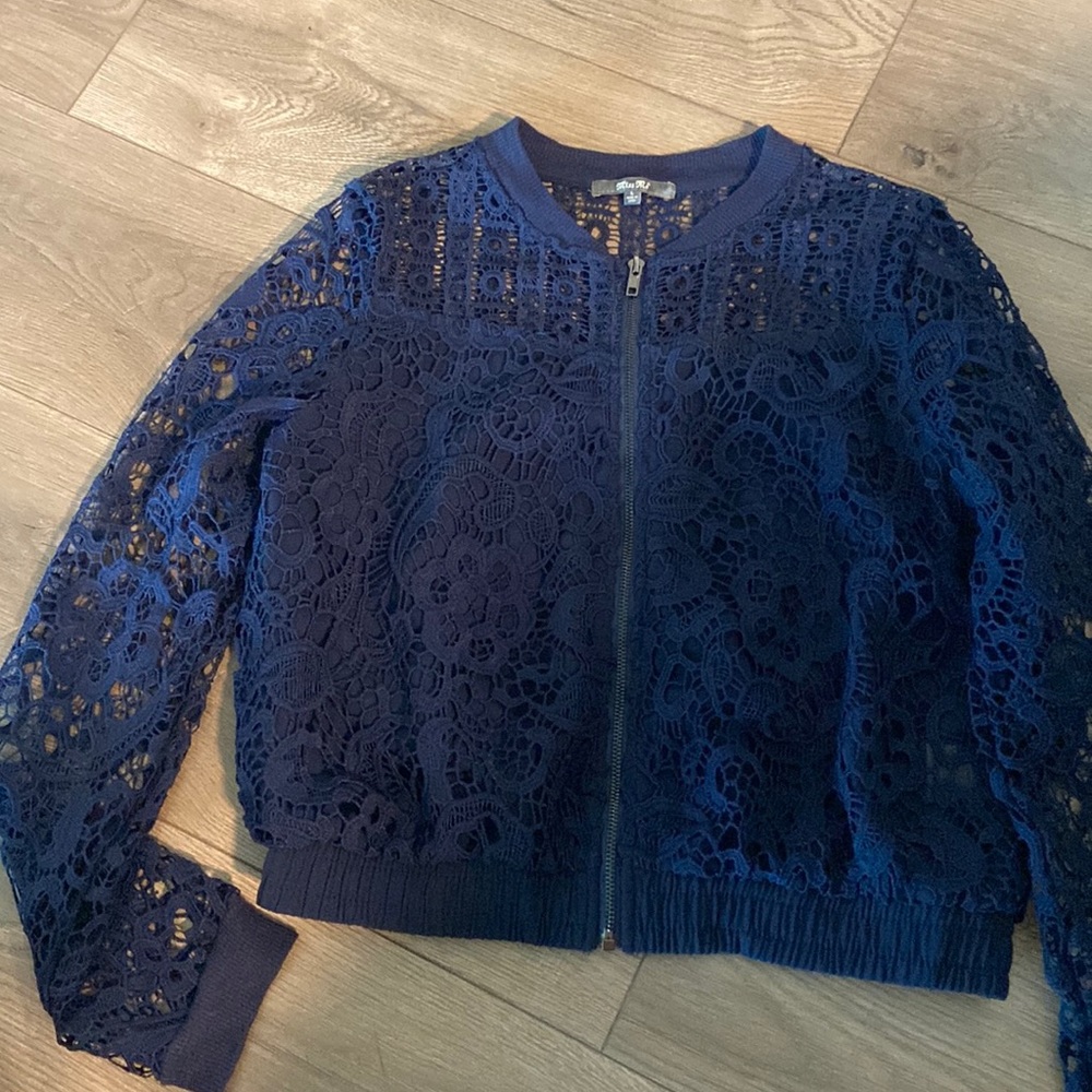MISS ME navy lace jacket